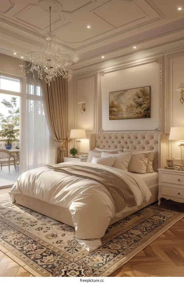 European-style luxury bedroom