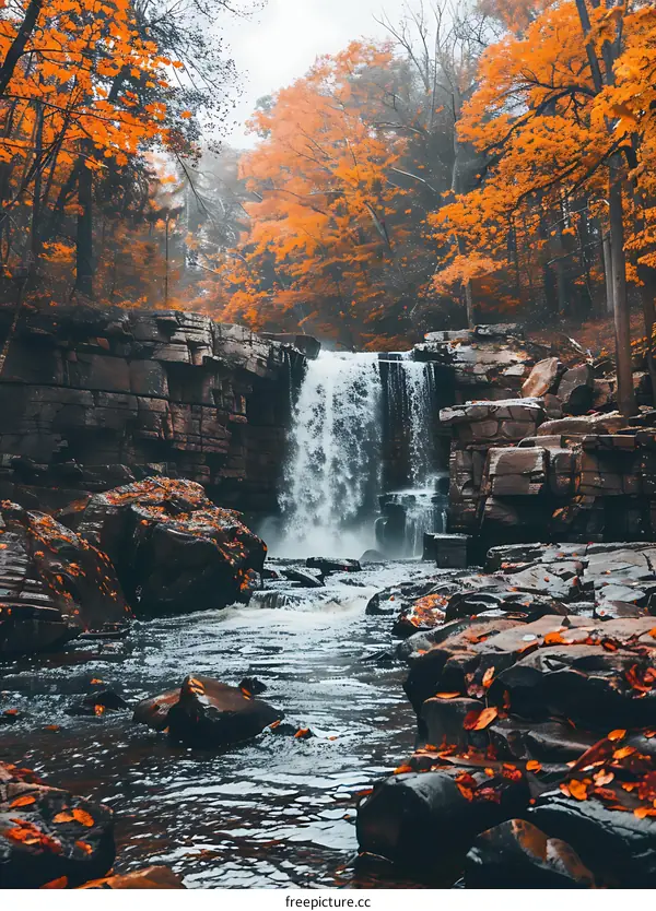 Waterfall In The Forest