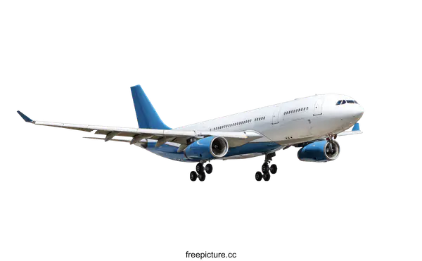 [Transparent Background PNG]Modern Commercial Airplane in Flight