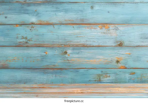 Vintage Light Blue Wooden Planks Background