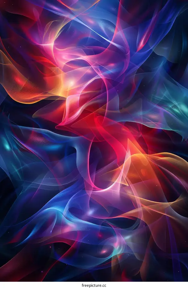 Abstract Colorful Flowing Lines