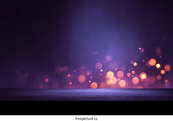 Abstract Purple Background with Bokeh Lights