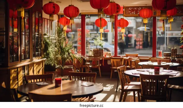 Ornate Traditional Chinese Restaurant Interior