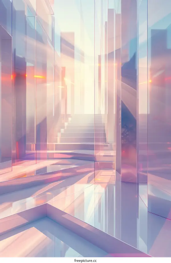 Ethereal Dreamscape: Pastel Geometric Abstractions