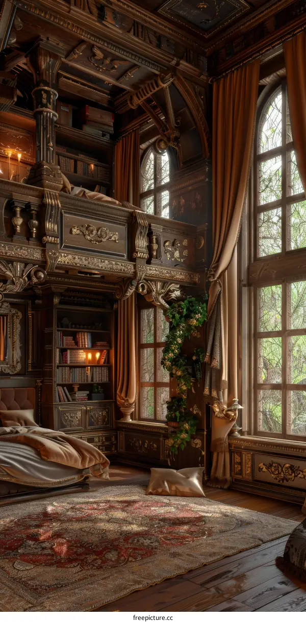 Gothic Library Interior