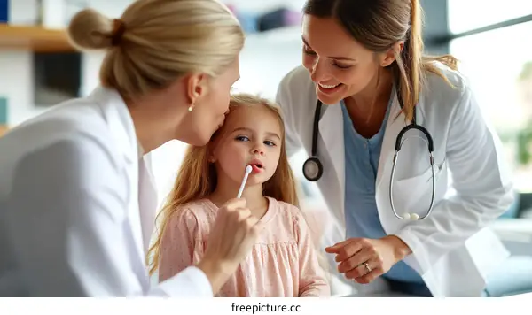 Doctor Caring for a Young Patient Medical Examination