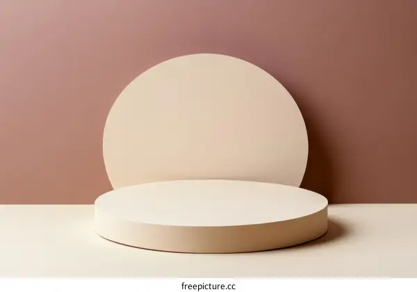 Beige and Brown Minimalist Geometric Product Display