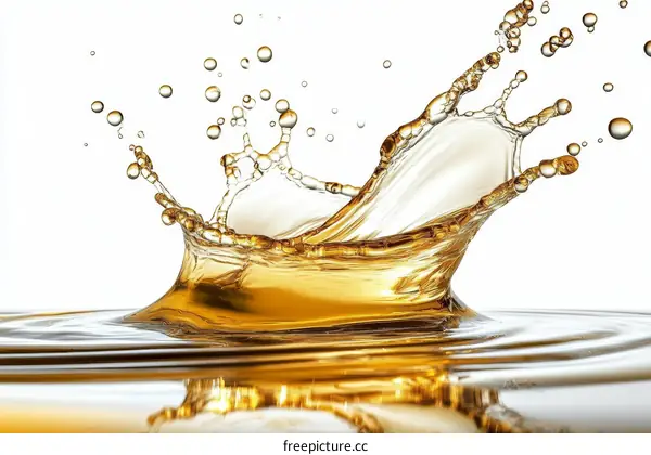 Golden Liquid Splashing Art