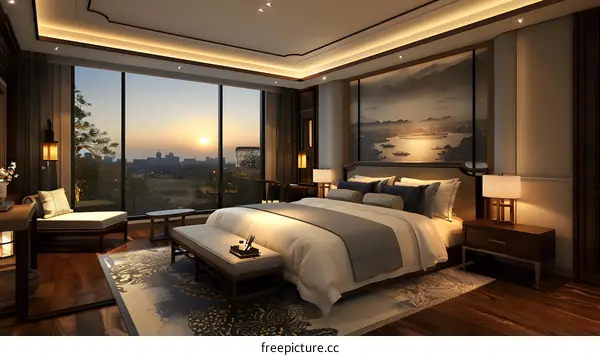 Luxury hotel room interior