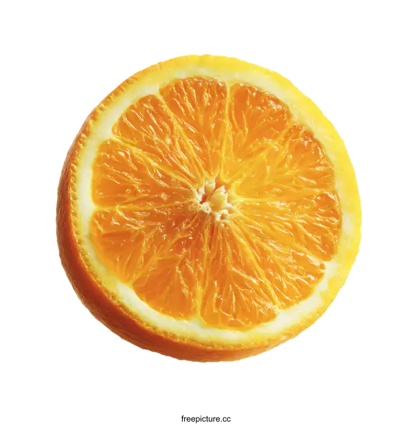 [Transparent Background PNG]Close-up Image of an Orange Slice