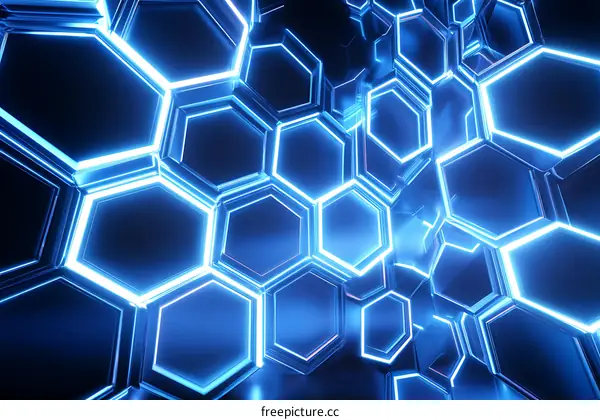 Abstract Hexagon Geometric Pattern Design