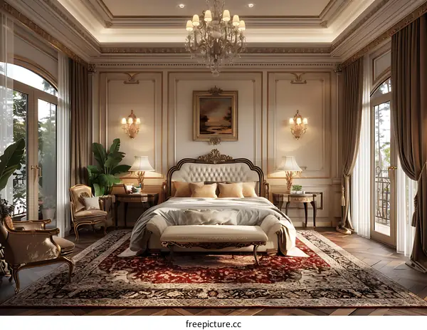 European-style luxury bedroom