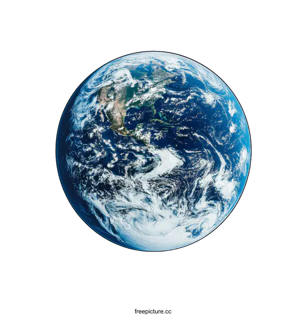[Transparent Background PNG]Earth View from Space Beautiful Planet