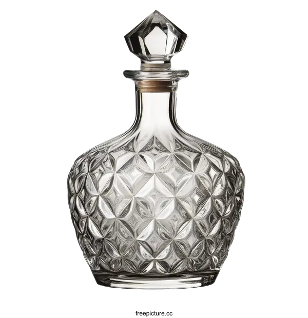 [Transparent Background PNG]Vintage Decanter Bottle with Ornate Design