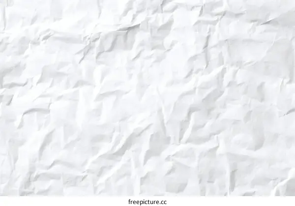 White Crumpled Paper Texture Background