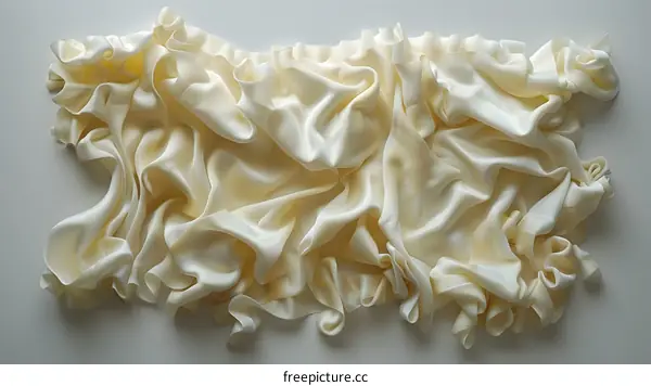 Off-white crumpled fabric