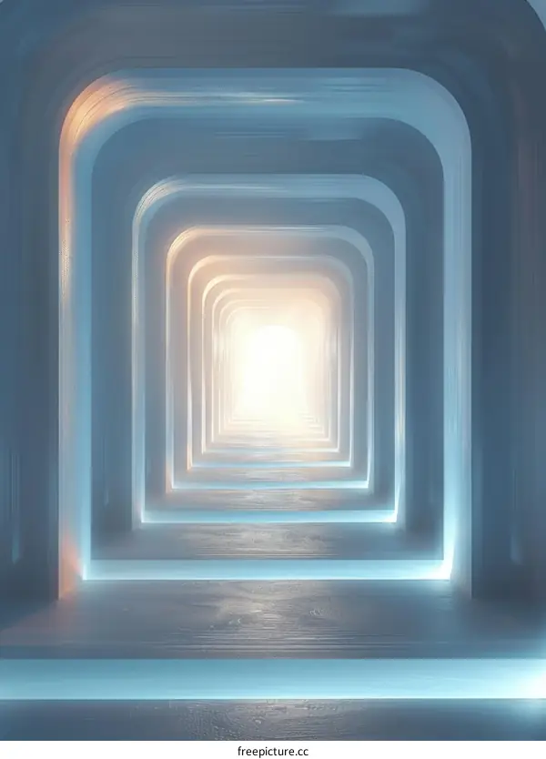 Futuristic Sci-Fi Corridor: A Minimalist Portal