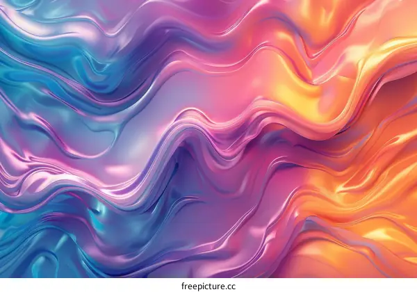 Abstract Colorful Liquid Wave Background