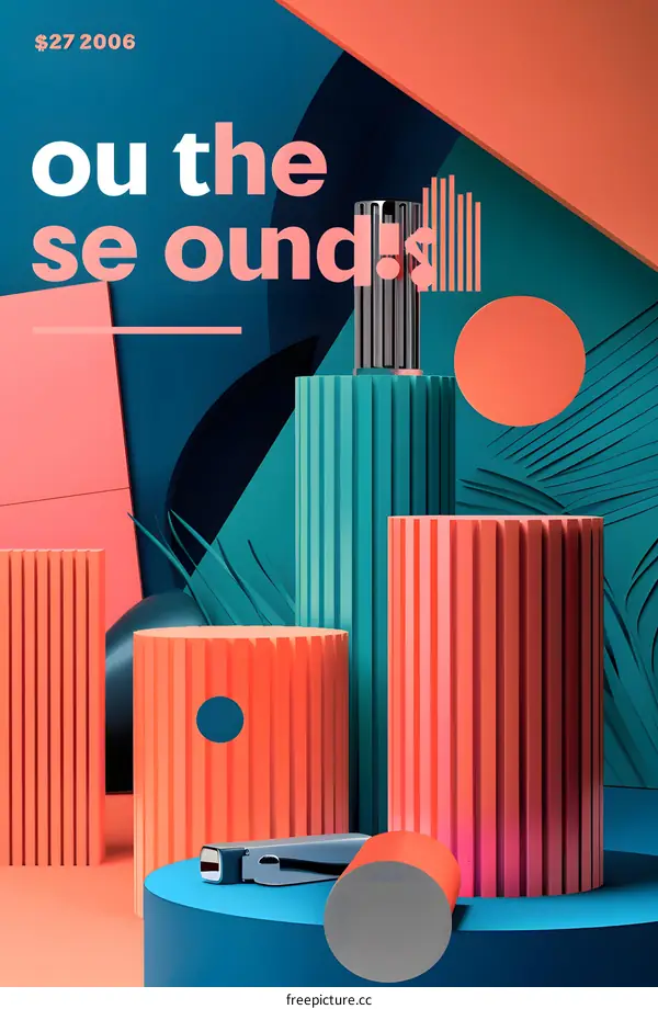 Abstract Colorful Geometric Shapes Design