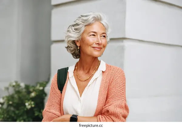 Thoughtful Senior Woman Outdoors