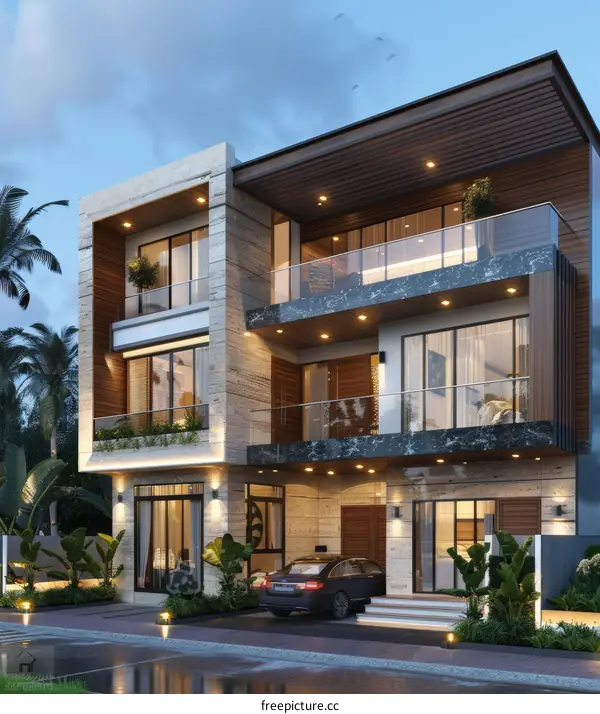 Modern Villa Exterior Design with Elegant Architecture