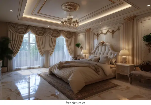 Luxury Bedroom Interior Design Illustration
