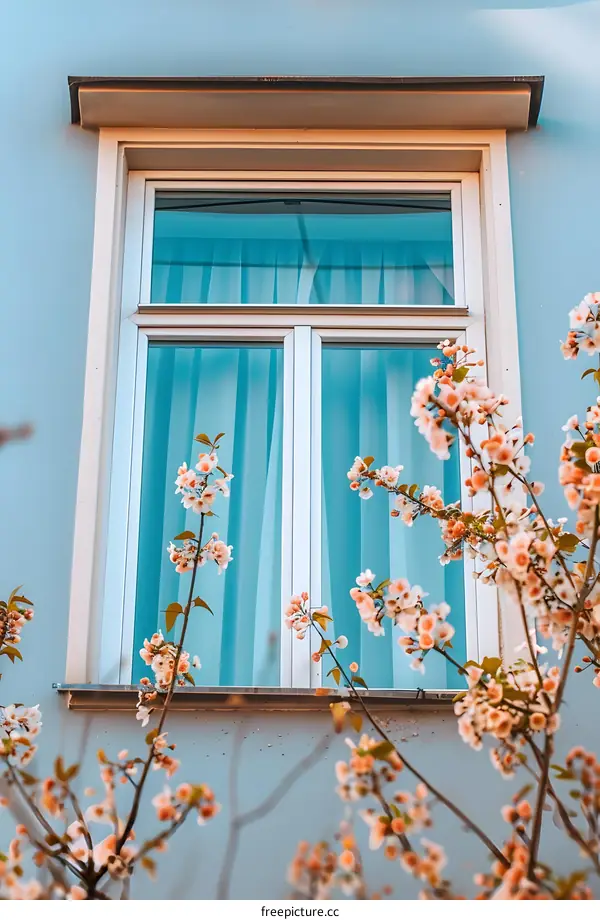 Window With Spring Blossoms