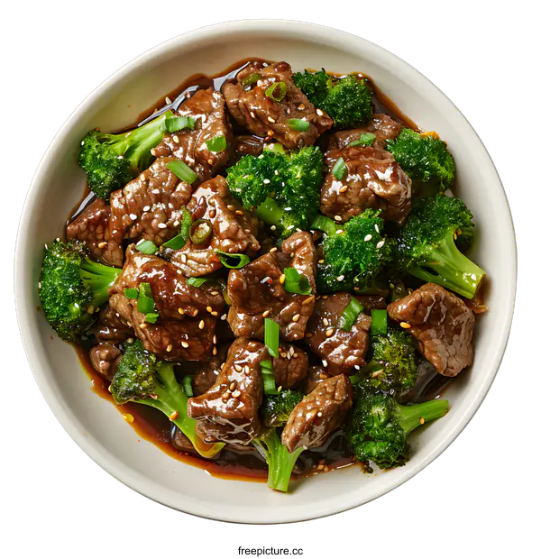 [Transparent Background PNG]Beef and Broccoli Stir Fry