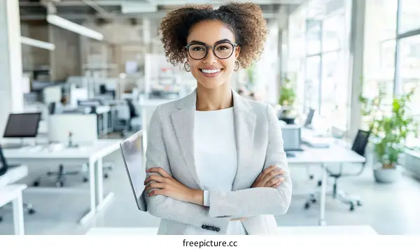 Confident Businesswoman in Modern Office