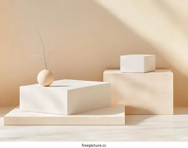 Minimalist Aesthetic Display with Neutral Colors