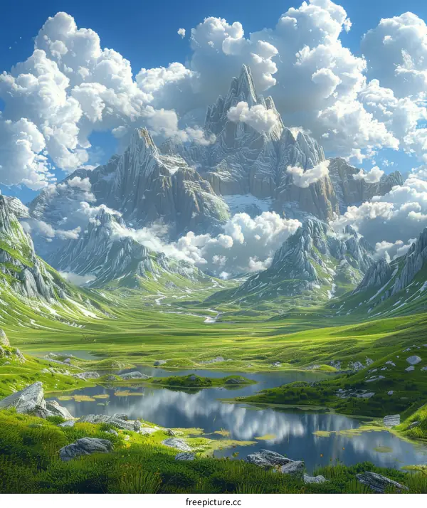 Fantasy Mountain Landscape