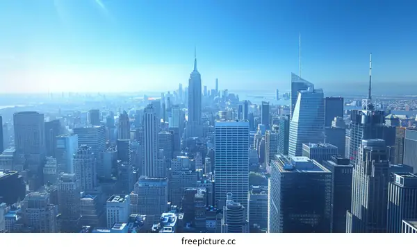 Iconic Empire State Building Skyline in New York City