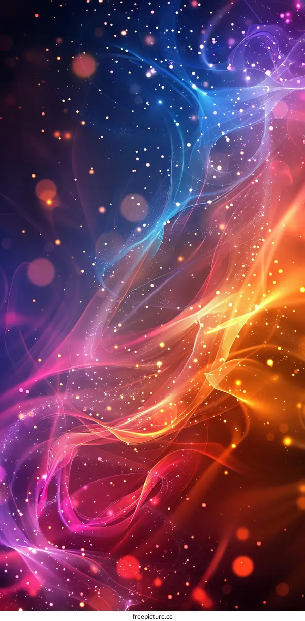 Cosmic Nebula in Vibrant Colors