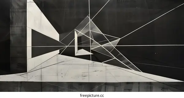 Abstract Geometric Design in Black and White