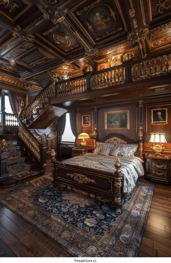 Ornate Vintage Bedroom Interior Design