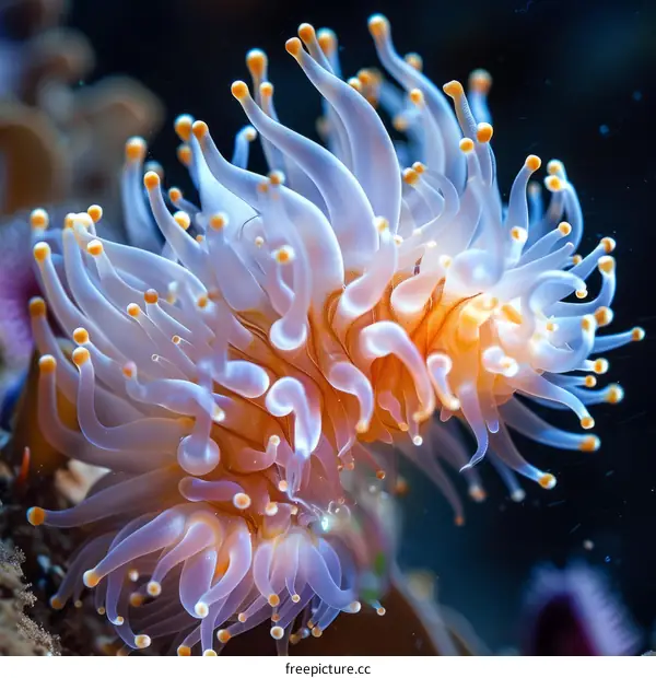 A Beautiful Anemone with Long, Flowing Tentacles