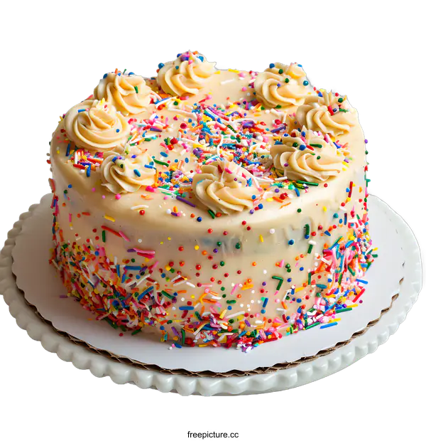 [Transparent Background PNG]Sprinkles Cake