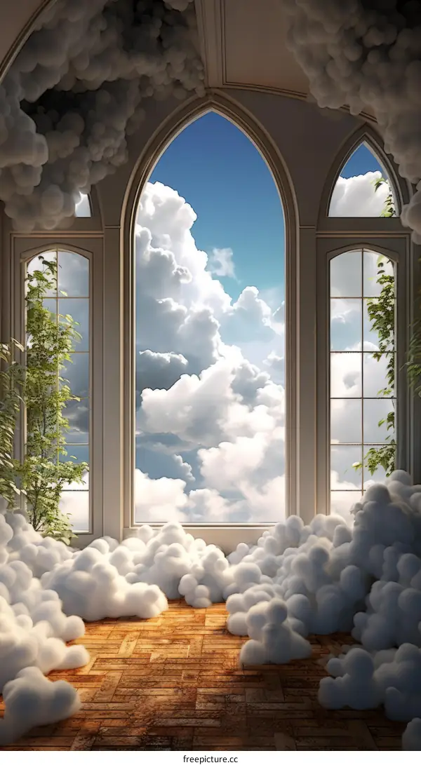 Large Windows Overlooking a Beautiful Day