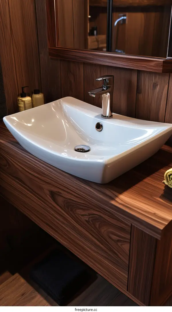 Modern Wooden Bathroom Vanity Sink