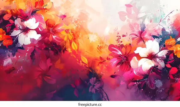 Hand-painted watercolor floral illustration