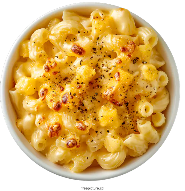 [Transparent Background PNG]Mac and cheese in a bowl