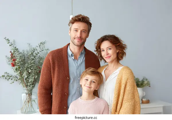 Happy Family Portrait Indoor