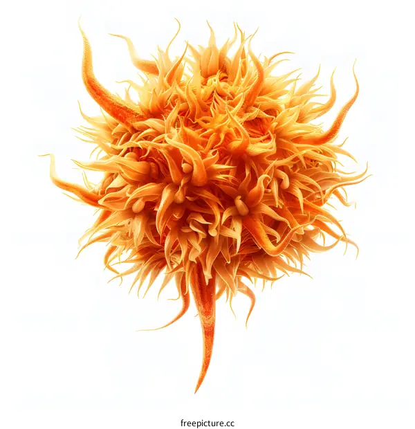 Abstract 3D rendering of a virus