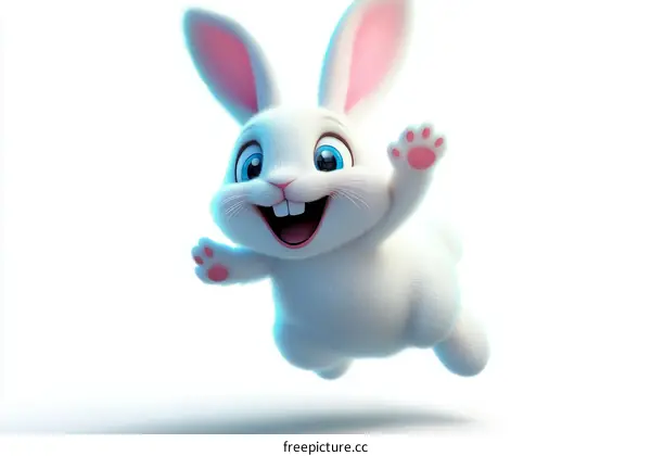 Cute Cartoon Bunny Illustration for Easter