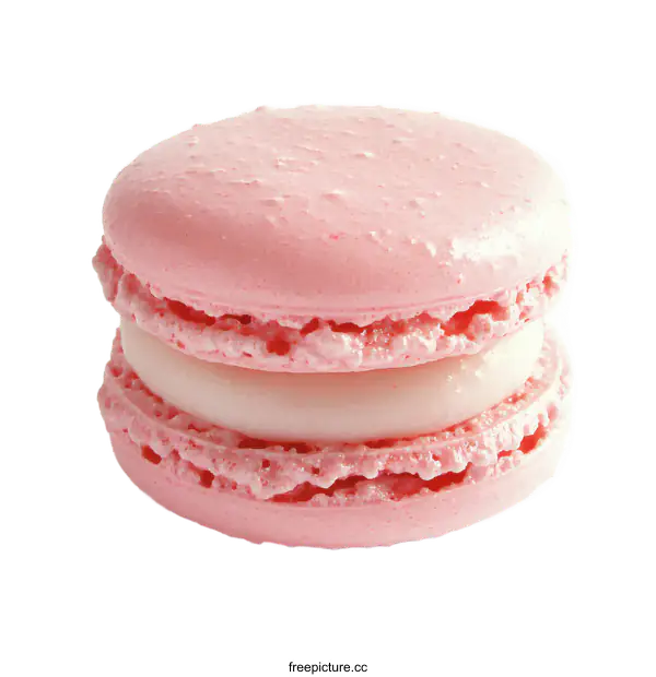 [Transparent Background PNG]Pink Macaron Dessert Close-up