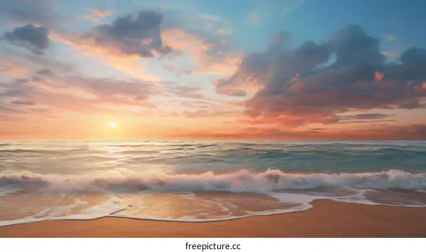 Tranquil evening at seaside