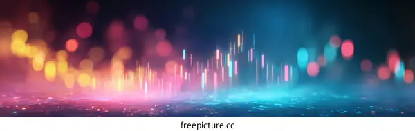 Abstract Colorful Financial Data Visualization