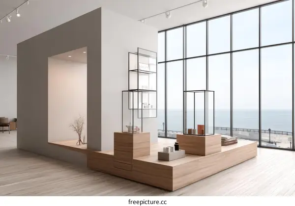 Modern Minimalist Coastal Display Area