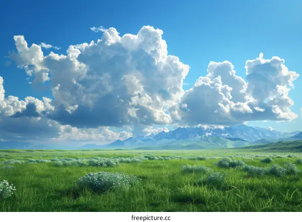 Dramatic Sky Over Expansive Grassland