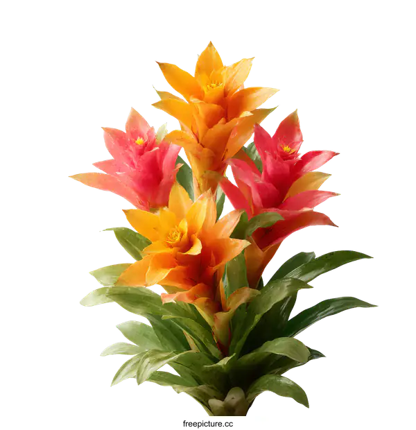 [Transparent Background PNG]Beautiful Bromeliad Flower Arrangement